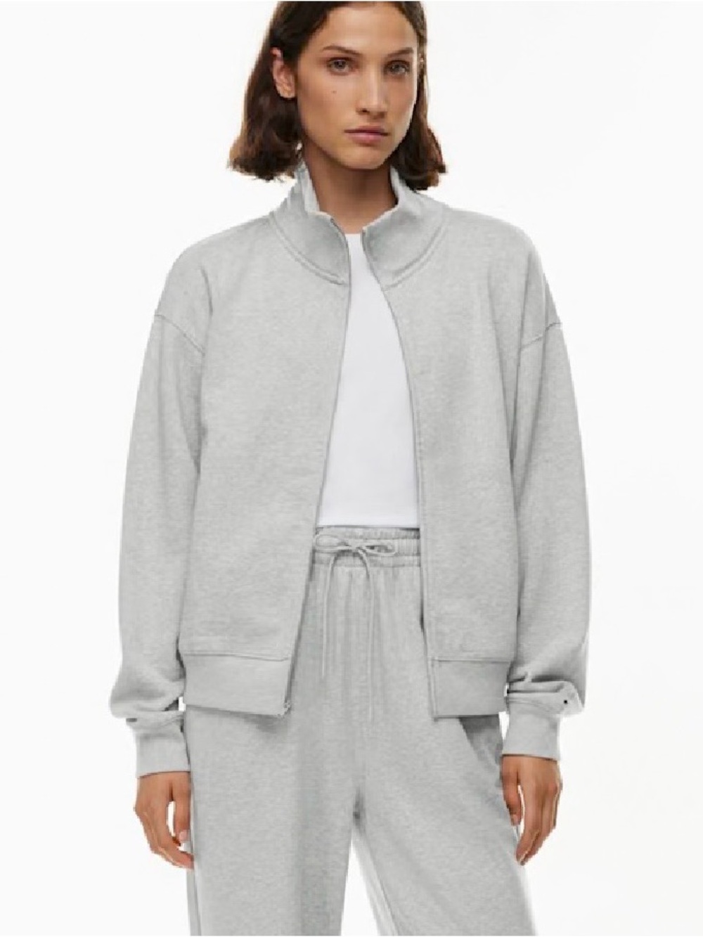 Aritzia The Group by Babaton Windward Zip-Up Sweatshirt Womens Large Gray